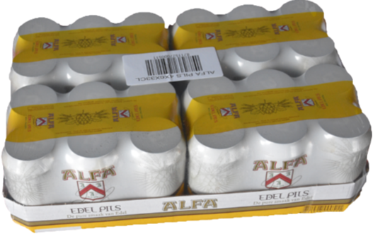 Alfa Edel Pils tray met 24 blikjes van 33cl Alfa Edel Pils tray met 24 blikjes van 33cl